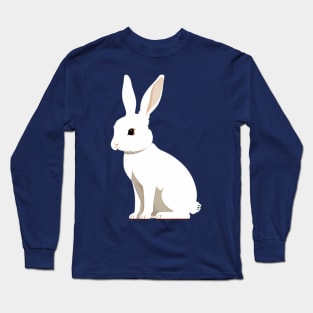 White Rabbit Sitting Long Sleeve T-Shirt